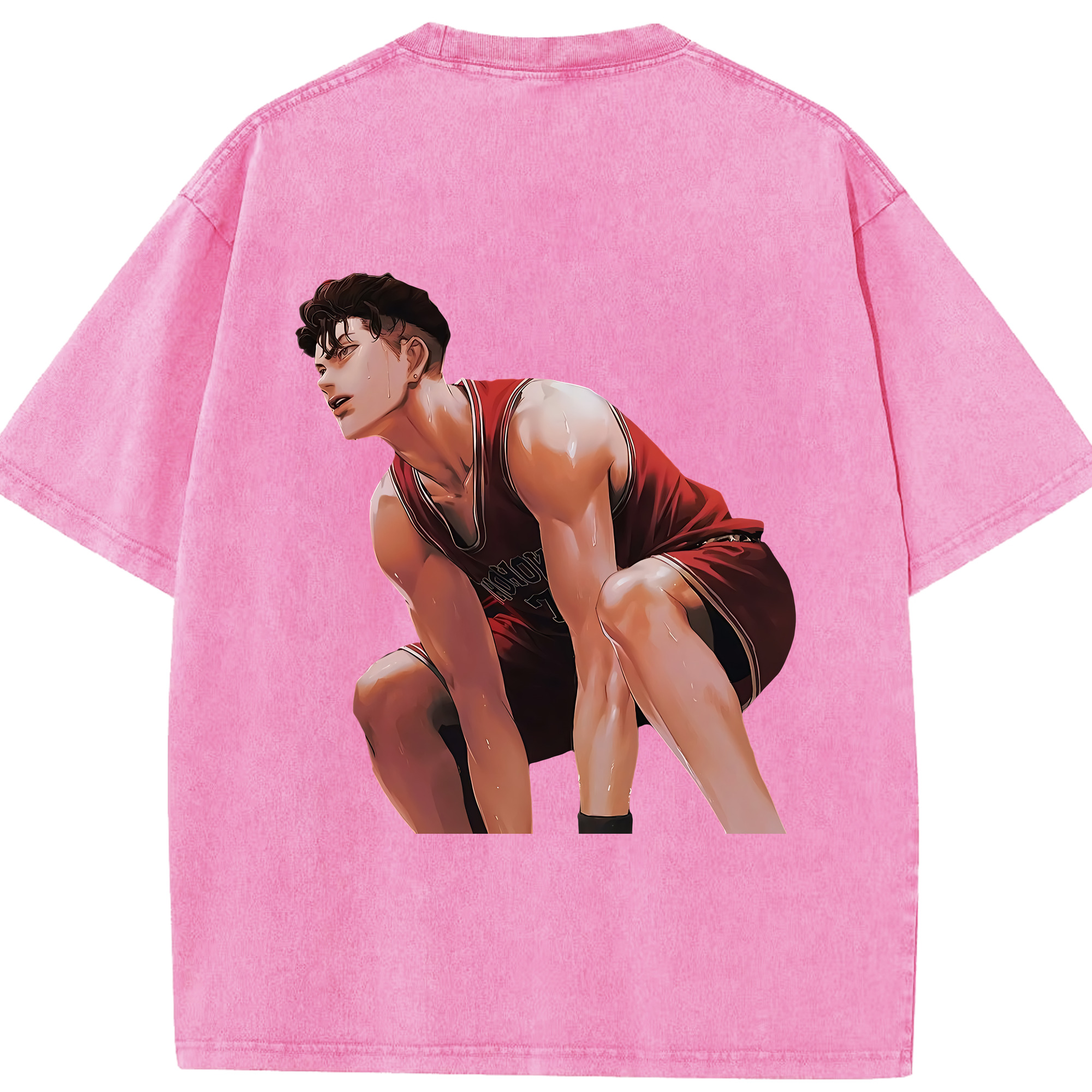 （画像用） SLAM DUNK／スラムダンク 綿100% ヴィンテージ風 半袖Tシャツ（背面プリント）